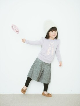 「フェリシモキッズ（フェリシモキッズ）のアイテム（スウェット）」を使った、フェリシモキッズさん（キッズ・110cm）の秋コーディネート