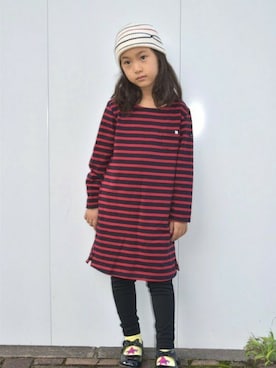 「フェリシモキッズ（フェリシモキッズ）のアイテム（ワンピース/ドレス）」を使った、フェリシモキッズさん（キッズ・130cm）の秋コーディネート