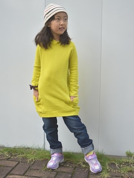 「フェリシモキッズ（フェリシモキッズ）のアイテム（ワンピース/ドレス）」を使った、フェリシモキッズさん（キッズ・123cm）の秋コーディネート