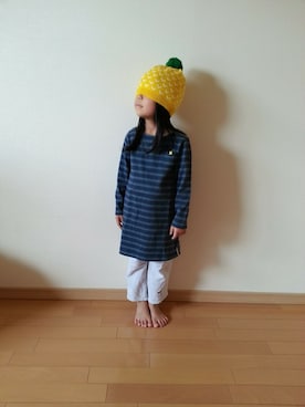 「フェリシモキッズ（フェリシモキッズ）のアイテム（ワンピース/ドレス）」を使った、フェリシモキッズさん（キッズ・102cm）の秋コーディネート