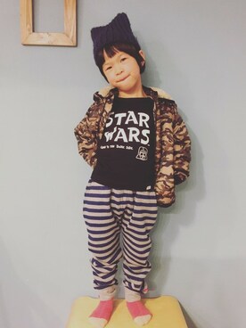 「フェリシモキッズ（フェリシモキッズ）のアイテム（ブルゾン）」を使った、フェリシモキッズさん（キッズ・103cm）の秋コーディネート