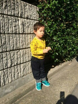 「フェリシモキッズ（フェリシモキッズ）のアイテム（パンツ）」を使った、フェリシモキッズさん（キッズ・100cm）の秋コーディネート