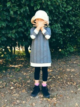 「フェリシモキッズ（フェリシモキッズ）のアイテム（ワンピース/ドレス）」を使った、フェリシモキッズさん（キッズ・160cm）の秋コーディネート