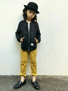 「フェリシモキッズ（フェリシモキッズ）のアイテム（パンツ）」を使った、フェリシモキッズさん（キッズ・122cm）の秋コーディネート