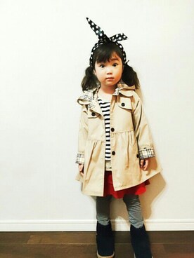 「アイテム（スカート）」を使った、フェリシモキッズさん（キッズ・160cm）の秋コーディネート