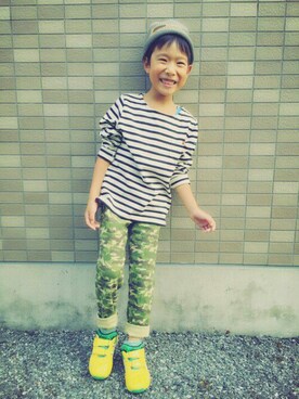 「フェリシモキッズ（フェリシモキッズ）のアイテム（パンツ）」を使った、フェリシモキッズさん（キッズ・120cm）の秋コーディネート