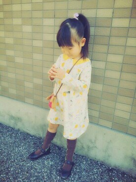 「フェリシモキッズ（フェリシモキッズ）のアイテム（ワンピース/ドレス）」を使った、フェリシモキッズさん（キッズ・100cm）の秋コーディネート