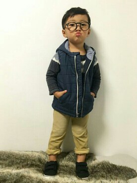 「フェリシモキッズ（フェリシモキッズ）のアイテム（パンツ）」を使った、フェリシモキッズさん（キッズ・160cm）の秋コーディネート