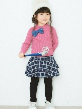 「アイテム（スカート）」を使った、フェリシモキッズさん（キッズ・110cm）の秋コーディネート