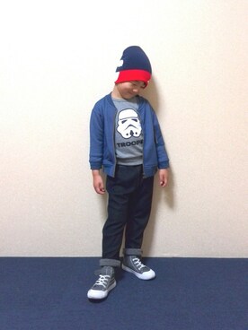 「フェリシモキッズ（フェリシモキッズ）のアイテム（パンツ）」を使った、フェリシモキッズさん（キッズ・110cm）の冬コーディネート