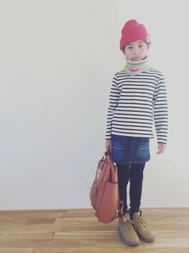 「フェリシモキッズ（フェリシモキッズ）のアイテム」を使った、フェリシモキッズさん（キッズ・130cm）の冬コーディネート