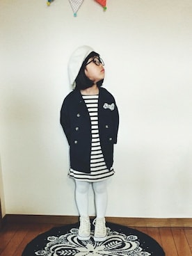 「フェリシモキッズ（フェリシモキッズ）のアイテム（その他アウター）」を使った、フェリシモキッズさん（キッズ・110cm）の冬コーディネート