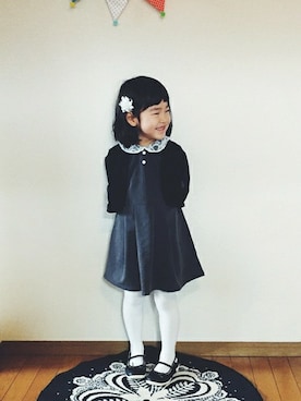 「フェリシモキッズ（フェリシモキッズ）のアイテム（セットアップ）」を使った、フェリシモキッズさん（キッズ・110cm）の冬コーディネート