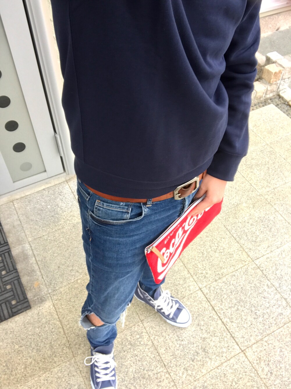 「休日スタイル、秋コーデ、スニーカー、プチプラ」｜「GUのアイテム（スウェット、ブルー系）」を使った、takaさん（メンズ・171cm）の秋コーディネートの1枚目の写真