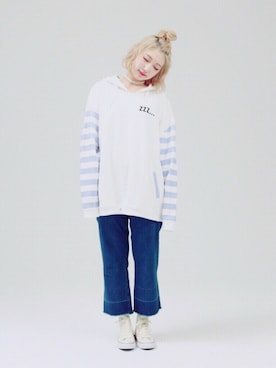 「アイテム（チョーカー）」を使った、DING_officialさん（レディース・165cm）の春コーディネート