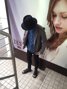 「アイテム（その他シューズ）」を使った、べんぞーさん（メンズ・173cm）の冬コーディネート