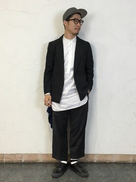 「RYU（リュー）のアイテム（テーラードジャケット）」を使った、masudaryusukeさん（メンズ・171cm）の春コーディネート