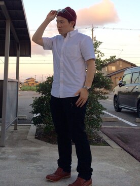 「68&brothers（シックスティエイトアンドブラザーズ）のアイテム（アナログ腕時計）」を使った、takaさん（メンズ・167cm）の秋コーディネート