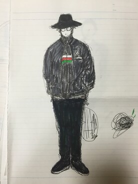 「palace」｜「アイテム（ブルゾン）」を使った、ナメクジさん（メンズ・177cm）の冬コーディネート