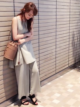 「MuseR（ミュザー）のアイテム」を使った、丸林広奈さん（レディース・157cm）の夏コーディネート