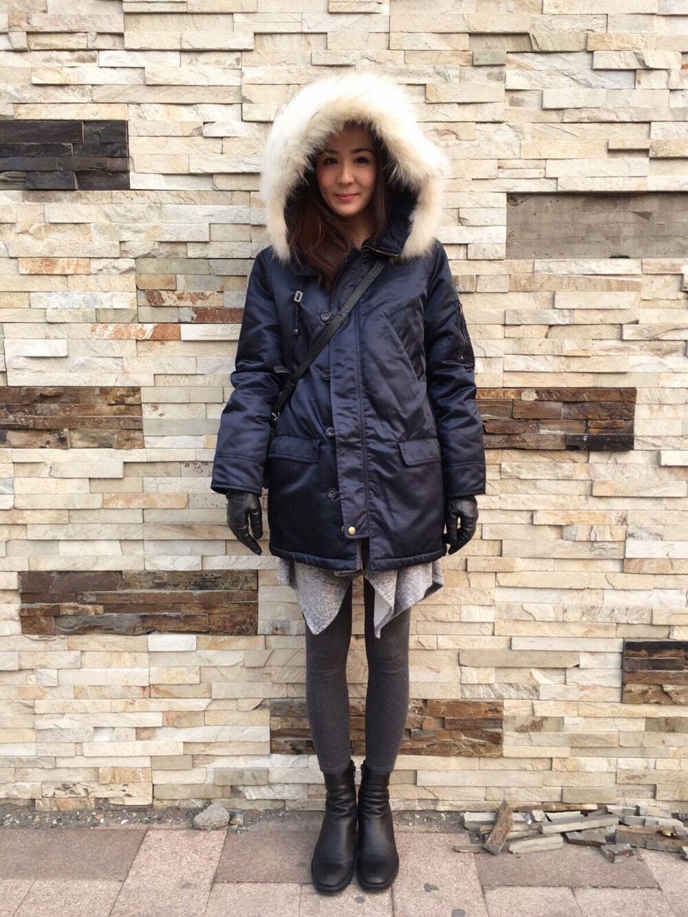 「A.P.C.のアイテム（カバーオール、ブルー系）」を使った、rach@さん（レディース・168cm）の秋コーディネートの1枚目の写真