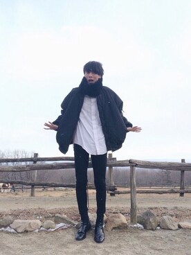 「アイテム（その他アウター）」を使った、RYOYA (GRAFIXX)さん（メンズ・184cm・20代）の冬コーディネート