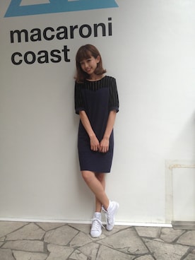 「JOHN LAWRENCE SULLIVAN accessory（ジョンローレンスサリバンアクセサリー）のアイテム（ワンピース/ドレス）」を使った、木野園子さん（レディース・160cm）の夏コーディネート