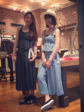 「LAYMEE（レイミー）のアイテム」を使った、木野園子さん（レディース・160cm）の春コーディネート