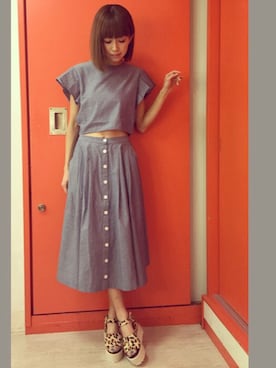 「KIIRA（キーラ）のアイテム」を使った、木野園子さん（レディース・160cm）の春コーディネート