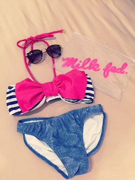 「アイテム（水着/着物・浴衣）」を使った、木野園子さん（レディース・160cm）の夏コーディネート