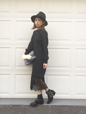 「TOGA（トーガ）のアイテム」を使った、木野園子さん（レディース・160cm）の秋コーディネート