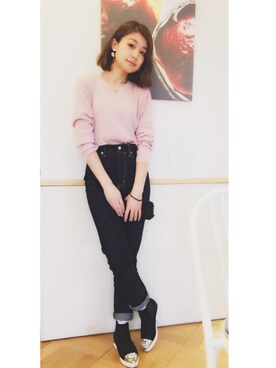 「jouetie（ジュエティ）のアイテム（PC・スマホグッズ/家電）」を使った、木野園子さん（レディース・160cm）の冬コーディネート