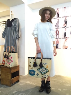 「rag & bone（ラグアンドボーン）のアイテム（帽子）」を使った、木野園子さん（レディース・160cm）の春コーディネート