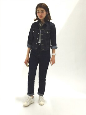 「NANO universe（ナノユニバース）のアイテム（腕時計）」を使った、木野園子さん（レディース・160cm）の春コーディネート