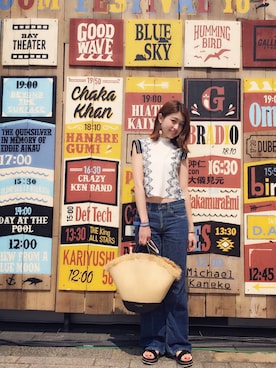 「LAYMEE（レイミー）のアイテム」を使った、木野園子さん（レディース・160cm）の春コーディネート