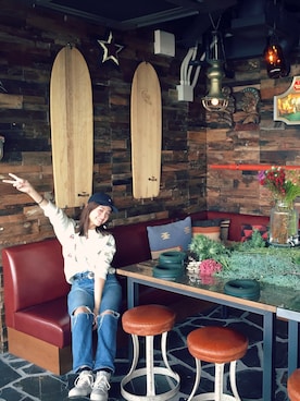 「寒い」｜「アイテム（帽子）」を使った、木野園子さん（レディース・160cm）の冬コーディネート