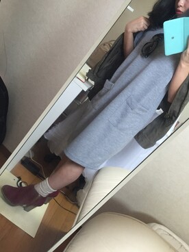 「アイテム（ブーティ、レッド系）」を使った、miyuphocoさん（レディース・145cm）の秋コーディネート