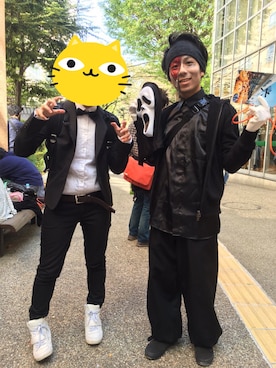 「ハロウィン」｜「アイテム（その他アウター）」を使った、maxiさん（メンズ・162cm）の秋コーディネート