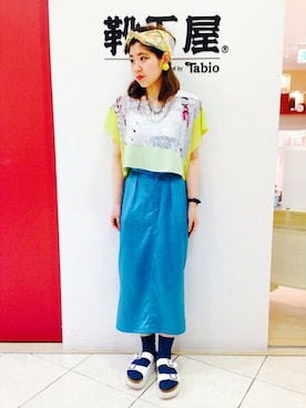 「Jeffrey Campbell（ジェフリーキャンベル）のアイテム（サンダル）」を使った、YUKIさん（レディース・160cm）の夏コーディネート