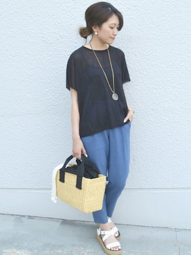 「liflattie ships（リフラティ シップス）のアイテム（ニット/セーター）」を使った、furukimiさん（レディース・158cm）の春コーディネート