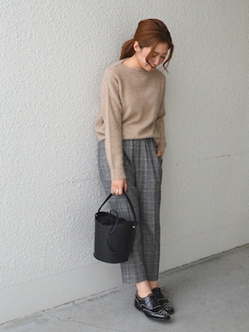 「liflattie ships（リフラティ シップス）のアイテム（ニット/セーター）」を使った、furukimiさん（レディース・158cm）の秋コーディネート