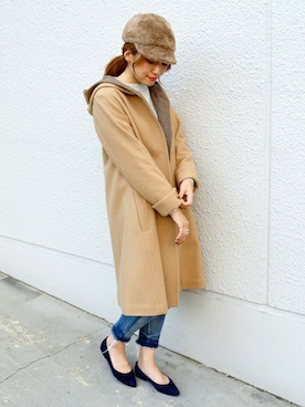 「liflattie ships（リフラティ シップス）のアイテム（ニット/セーター）」を使った、furukimiさん（レディース・158cm）の秋コーディネート