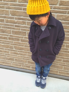 「UNIQLO（ユニクロ）のアイテム（ピーコート）」を使った、ueda sさん（キッズ・110cm）の春コーディネート