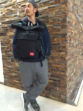 「Alpha Industries（アルファインダストリーズ）のアイテム（ミリタリージャケット）」を使った、内野 大悟さん（メンズ・177cm）の冬コーディネート