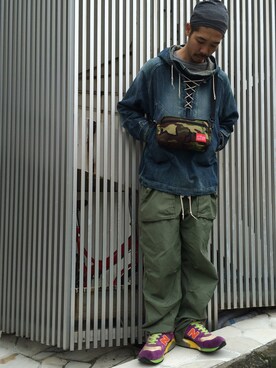 「68&brothers（シックスティエイトアンドブラザーズ）のアイテム（ジャケット/アウター）」を使った、内野 大悟さん（メンズ・177cm）の冬コーディネート