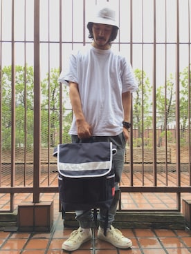 「OLD NAVY（オールドネイビー）のアイテム（帽子）」を使った、内野 大悟さん（メンズ・177cm）の春コーディネート