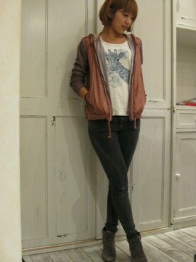 「B'2nd（ビーセカンド）のアイテム（ナイロンジャケット）」を使った、B'2nd roit ＳＨＩＮＪＵＫＵさん（レディース・167cm）の春コーディネート
