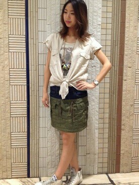 「B'2nd（ビーセカンド）のアイテム（アクセサリー）」を使った、B'2nd roit ＳＨＩＮＪＵＫＵさん（レディース・160cm）の夏コーディネート