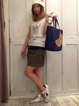 「B'2nd（ビーセカンド）のアイテム（帽子）」を使った、B'2nd roit ＳＨＩＮＪＵＫＵさん（レディース・163cm）の夏コーディネート
