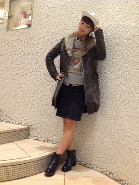 「B'2nd（ビーセカンド）のアイテム（モッズコート）」を使った、B'2nd roit ＳＨＩＮＪＵＫＵさん（レディース・165cm）の冬コーディネート